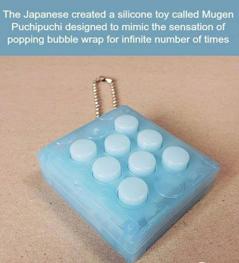the japanese created a silicone toy called mugen puchipuchi designed the mimic the sensation of popping bubble wrap for infinite number of times