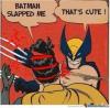 batman slapped me, that's cute, robin, wolverine