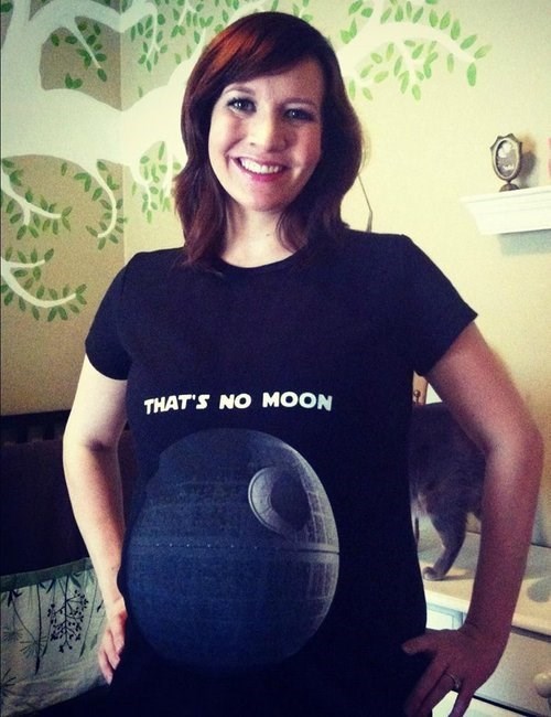 that's no moon, star wars maternity shirt