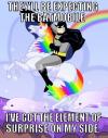 they'll be expecting the bat mobile, i've got the element of surprise on my side, batman riding a unicorn