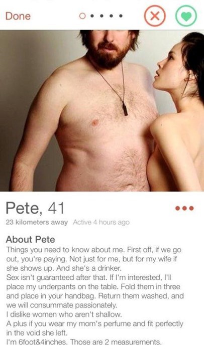 pete is definitely the biggest winner you can find in online dating