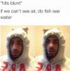 if we can't see air, do fish see water, hits blunt