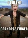 i pulled grandpa's finger, dirty little girl, meme