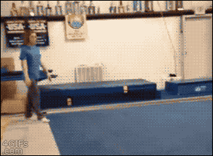 gymnastic back flip abort fail