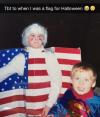 tbt to when i was a flag for halloween, costume