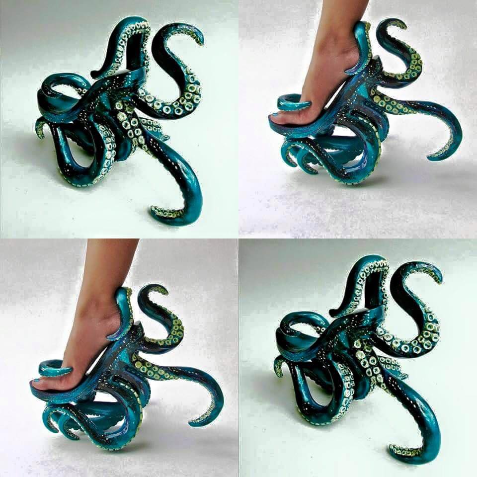 octopus high heel shoe