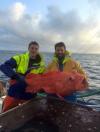 two fishermen catch giant goldfish in ocean, wtf