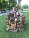 sitting steampunk lincoln statue
