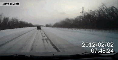 driver gets a thumbs-up after two close calls