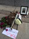 people in toronto created a memorial to a dead raccoon after the city forgot to pick it up