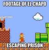 footage of el chap escaping prison through a tunnel, super mario world