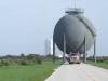 truck carrying gigantic spherical tank, wtf