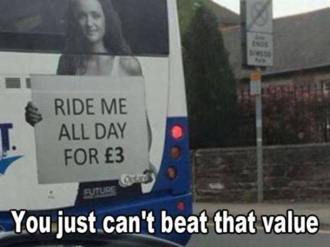 ride me all day for $3, you just can't beat that value