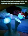 glowing nightlight lamp with removable glow balls for trips to the bathroom