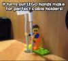 it turns out that lego hands make for perfect cable holders