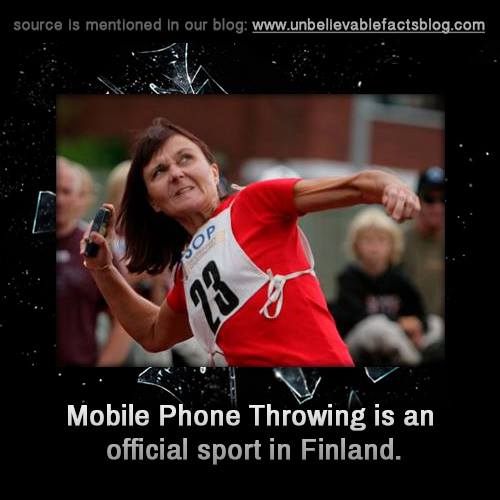 mobile phone throwing is an official sport in finland