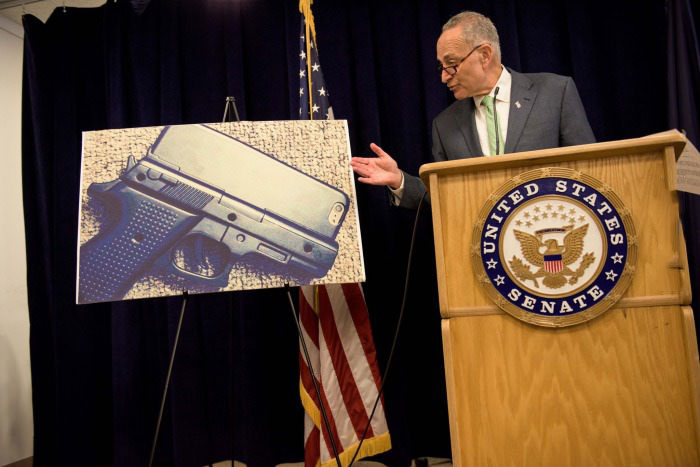 a united states senator talking about why a gun shaped iphone case is probably a bad idea
