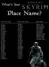 what's your skyrim place name?, game