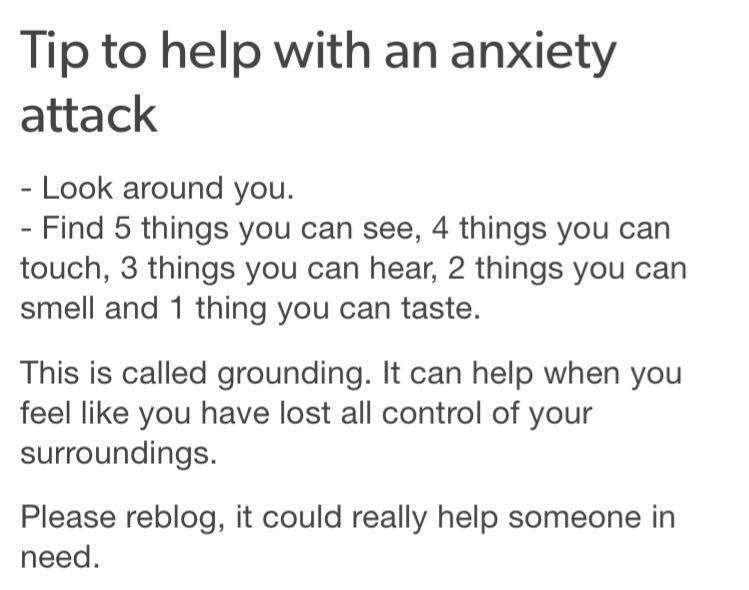 tip to help with an anxiety attack