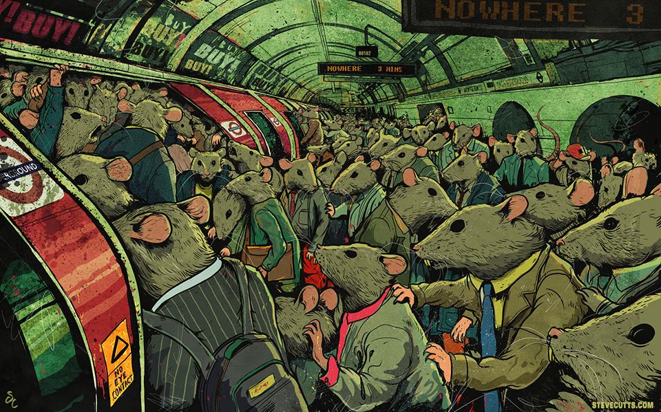 this artwork is probably the most accurate and scary portrayal of modern life we’ve ever seen