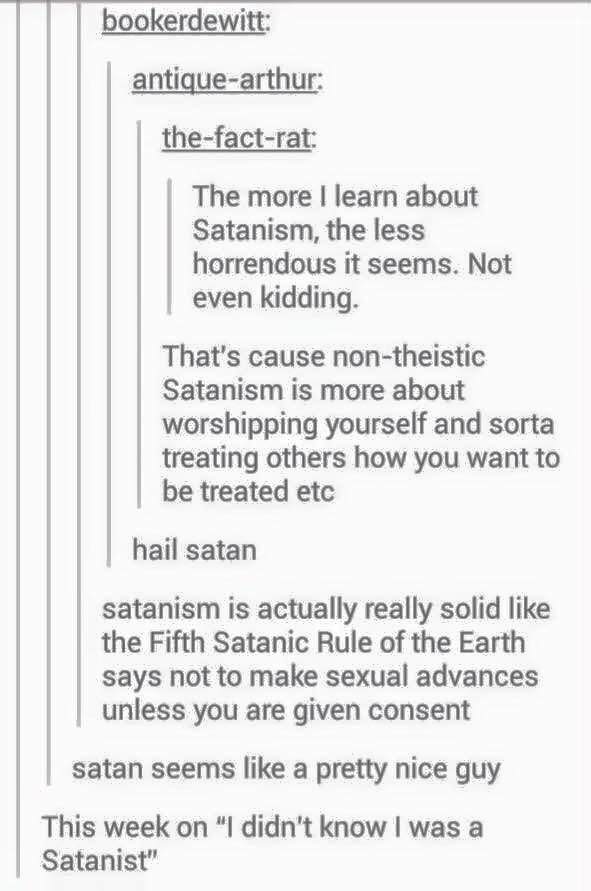 this week on i didn't know i was a satanist