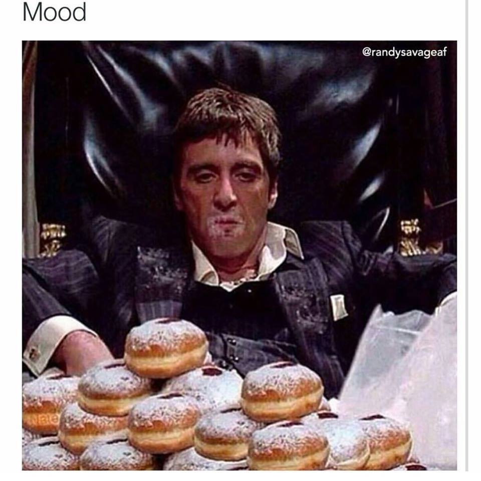 Tony Montana Enjoying Some Powdered Donuts - JustPost: Virtually