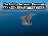 the bridge between denmark and sweden dips into a tunnel, engineering win