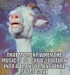 that moment when the music is so good you turn into a transdimensional space goat