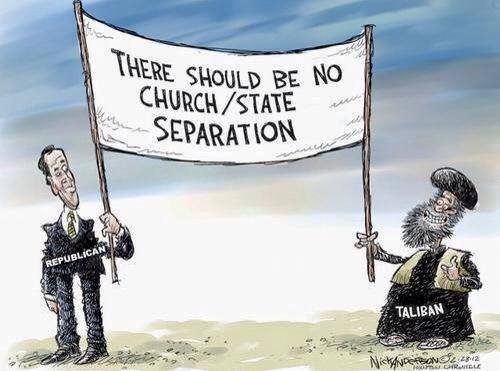 there should be no church state separation, republicans and the taliban agree on something