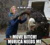 be free my lovely, move bitch murica needs me, bald eagle, meme