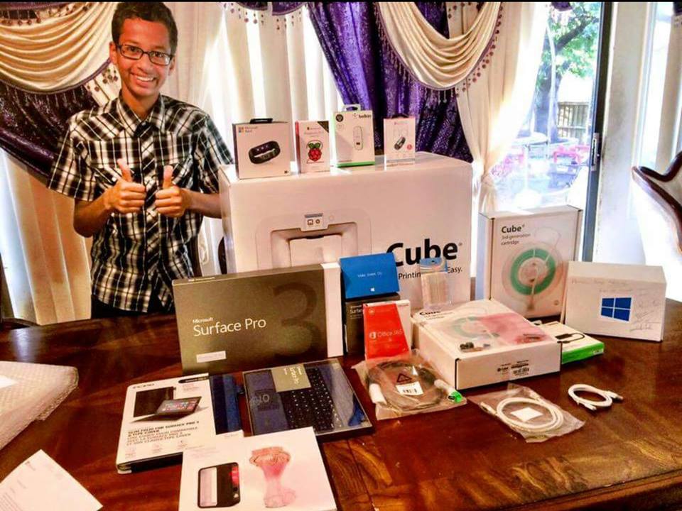 microsoft sends ahmed a few of it's products