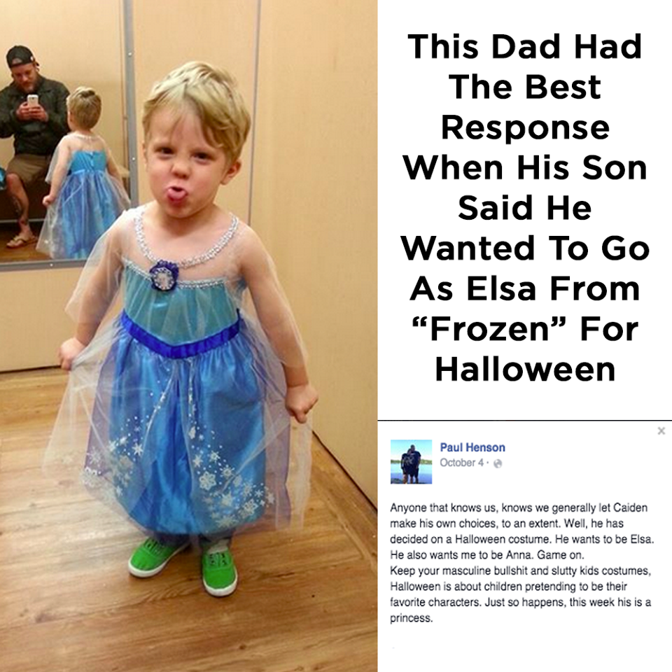 this dad had the best response when his son said he wanted to do as tesla from frozen for halloween