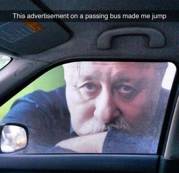 this advertisement on a passing bus made me jump, diabetes