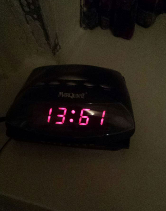 i think i broke my alarm clock, 13:61