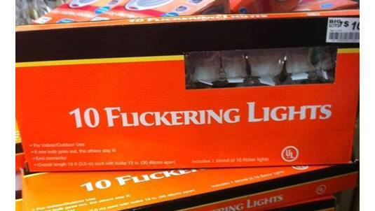 10 fuckering lights, flickering, font matters