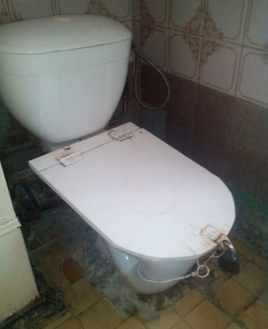 home made toilet seat, it's okay i'm an engineer