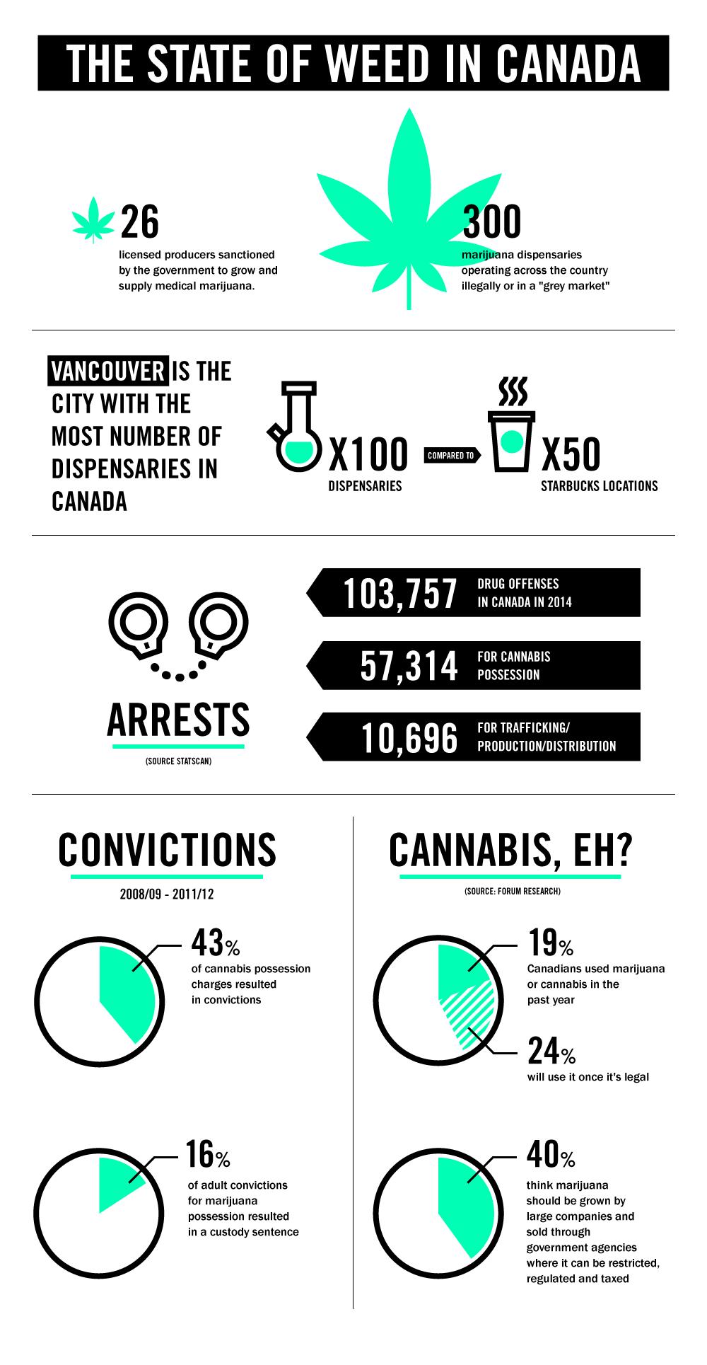 the state of weed in canada, marijuana infographic