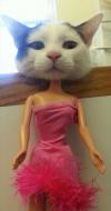barbie with cat head