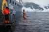 swimming in the arctic, epic boat dive