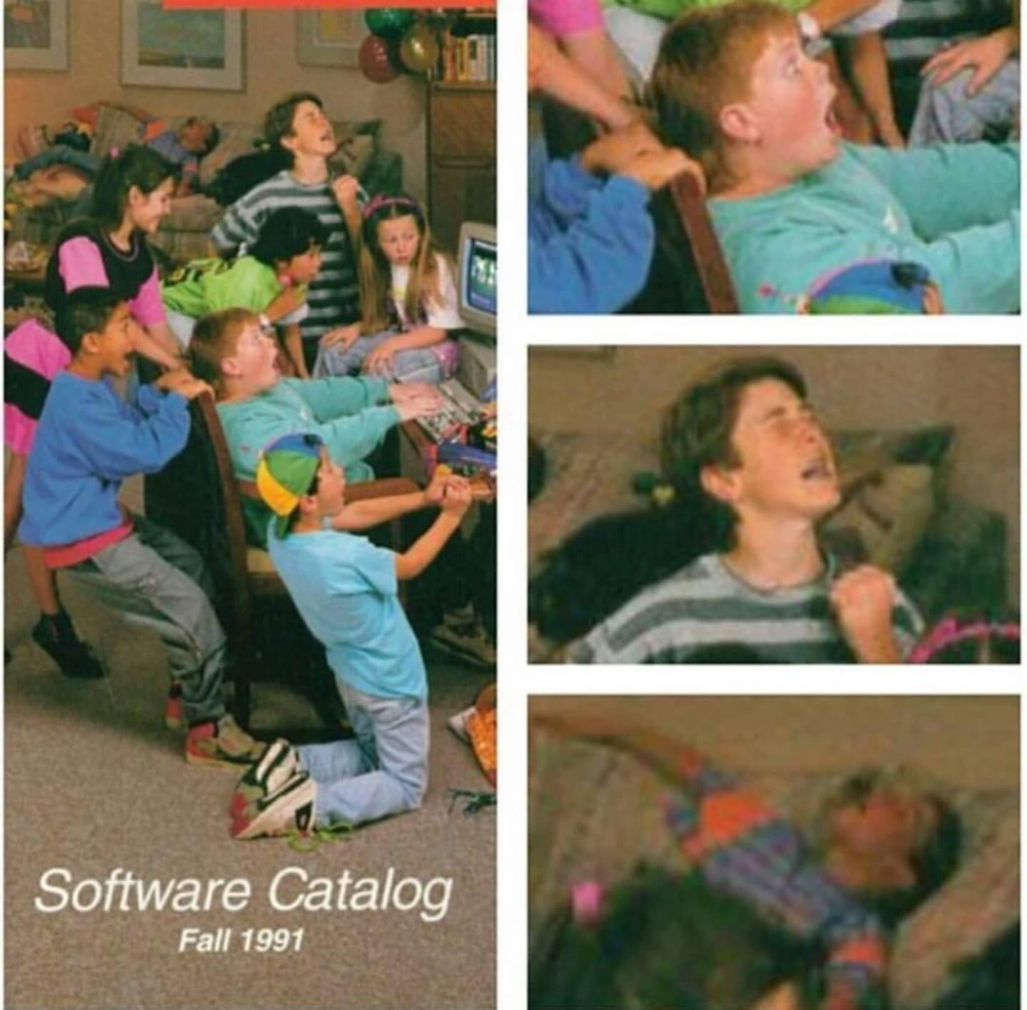 software catalog 1991, kids overacting