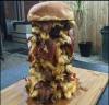 massive hamburger with cheese, food porn