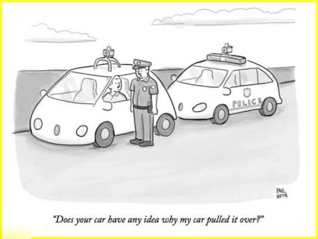 does your car have any idea why my car pulled it over, traffic fines in the future, comic