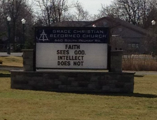 faith sees god, intellect does not