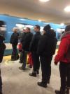 people lining up single file for the metro, only in canada