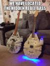 we have located the hidden rebel bass, star wars, millennium falcon, meme