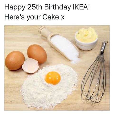 happy 25th birthday ikea, here's your cake