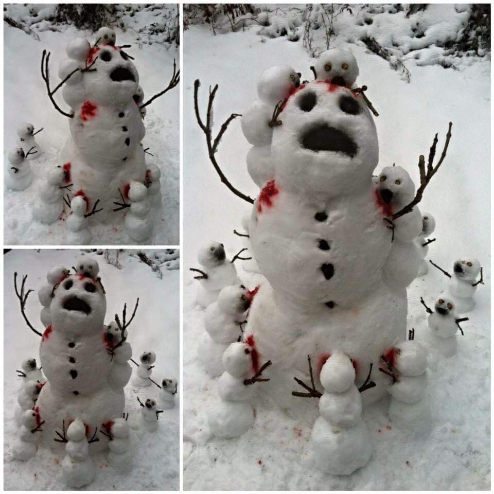 midget zombie cannibal snowmen