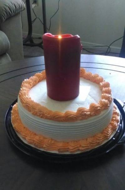when you're out of birthday candles at the last minute
