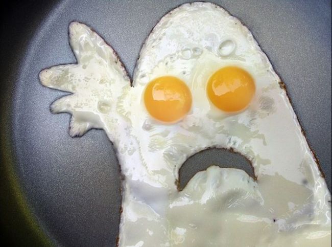 a truly ghostly pair of eggs