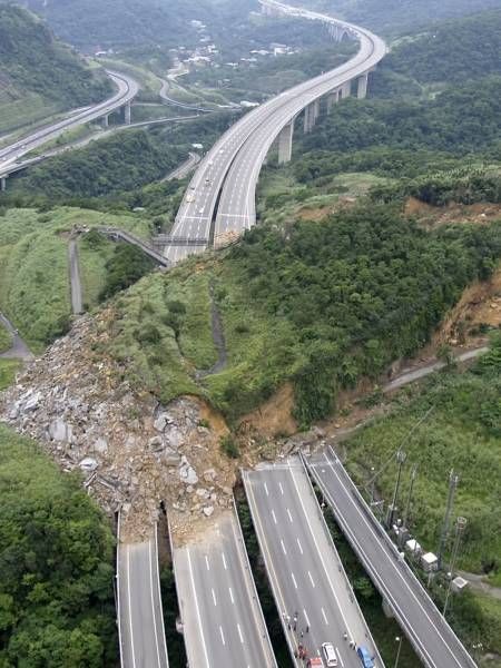 landslide over large highway, when nature wins